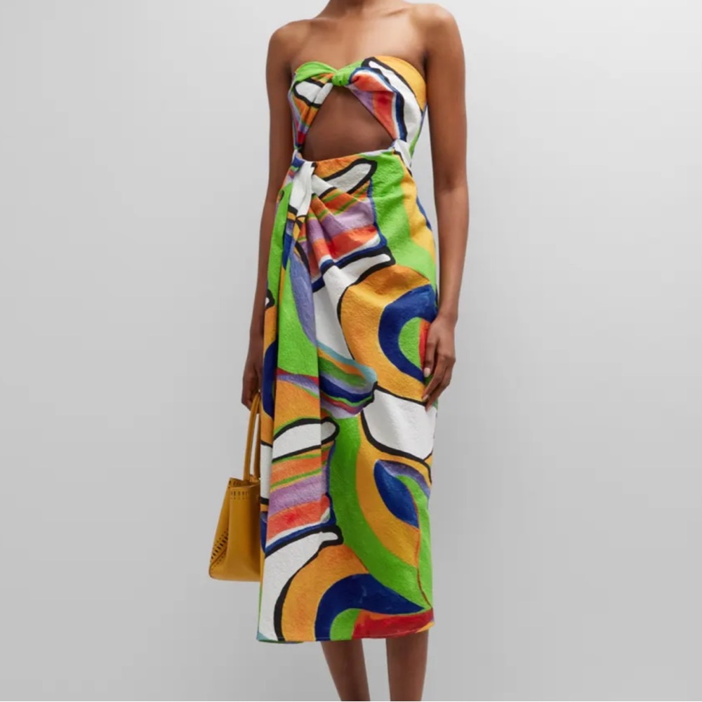 Mara Hoffman Samara Cutout Multicolor Strapless Dress. NWT. Size 0.